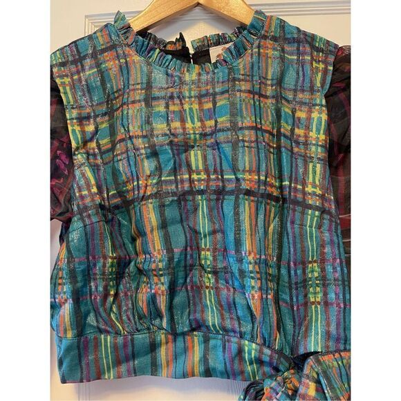 Anthropologie - Puff-Sleeved Organza Blouse size S - Picture 5 of 12